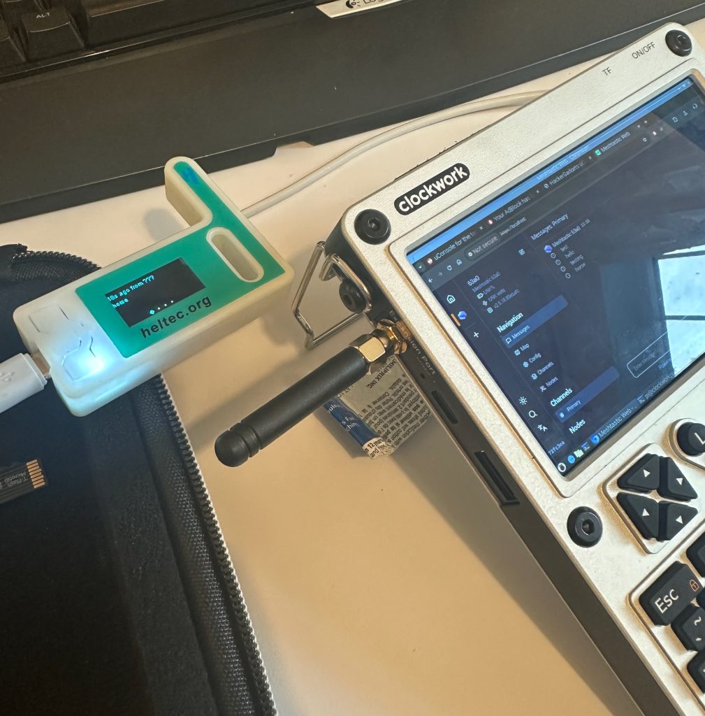 Clockwork Pi uConsole with AIO SDR Radio Meshtastic